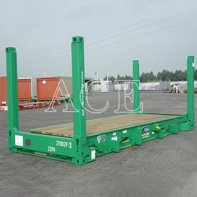 Fixed Corner Post 20ft Flat Rack Container 